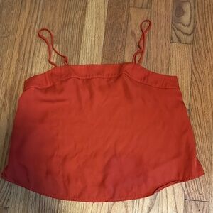 Express Orange Sleeveless Crop Camisole